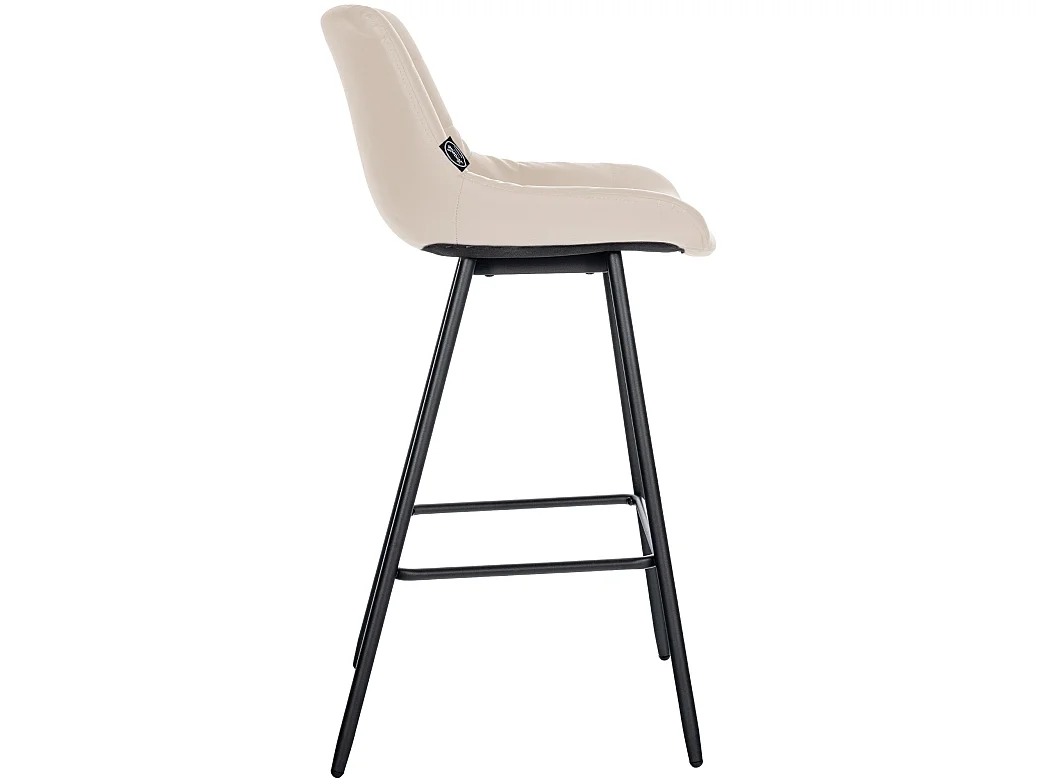 Tabouret de bar - Similicuir - Crème - Weston