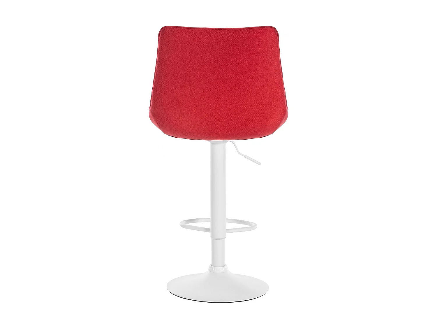 Tabouret de bar - Tissu & Blanc - Rouge - Toni