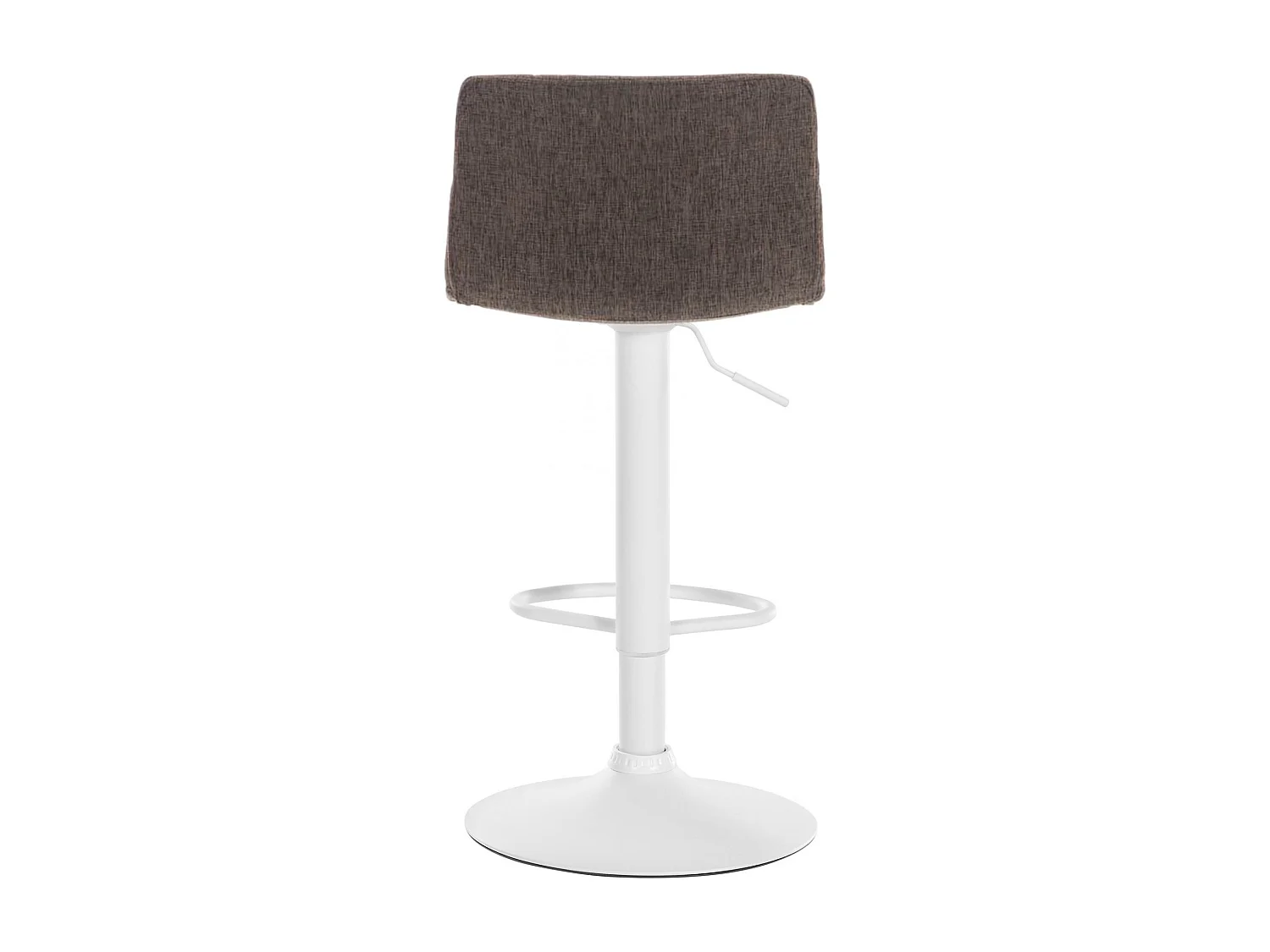 Tabouret de bar - Tissu & Métal blanc mat - Marron - Hover