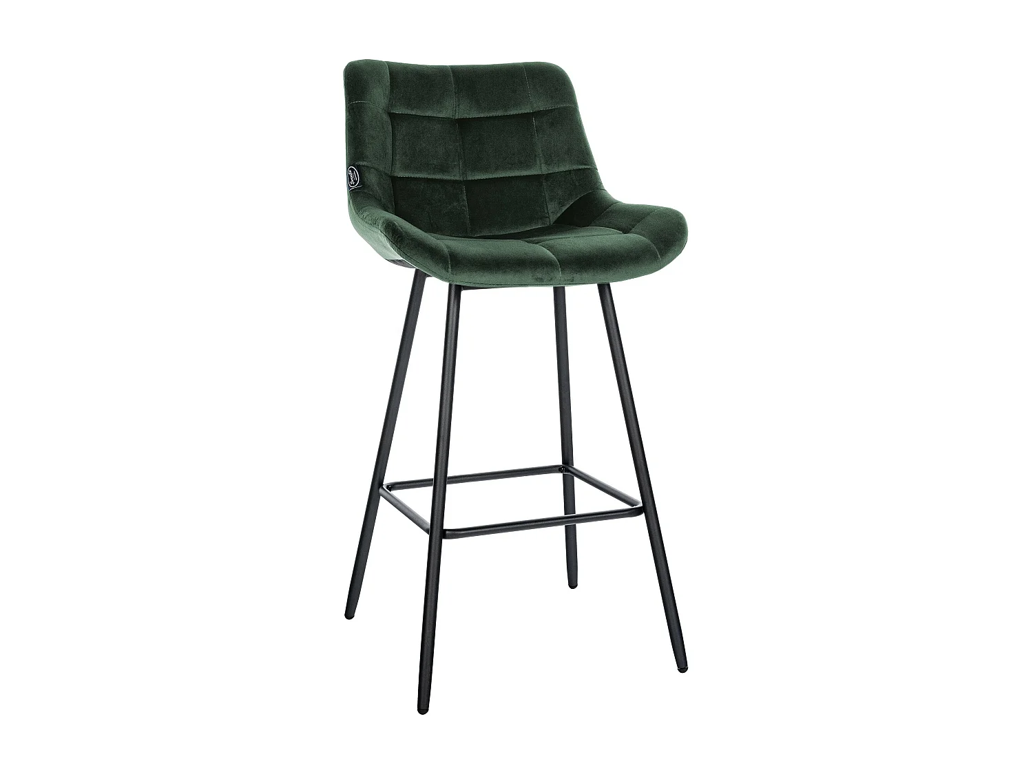 Tabouret de bar - Velours - Vert foncé - Weston