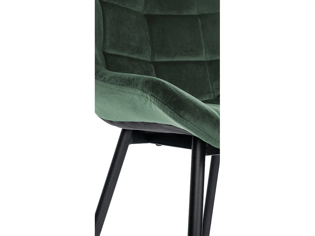 Tabouret de bar - Velours - Vert foncé - Weston