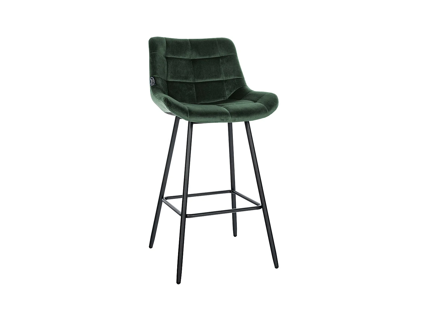 Tabouret de bar - Velours - Vert foncé - Weston
