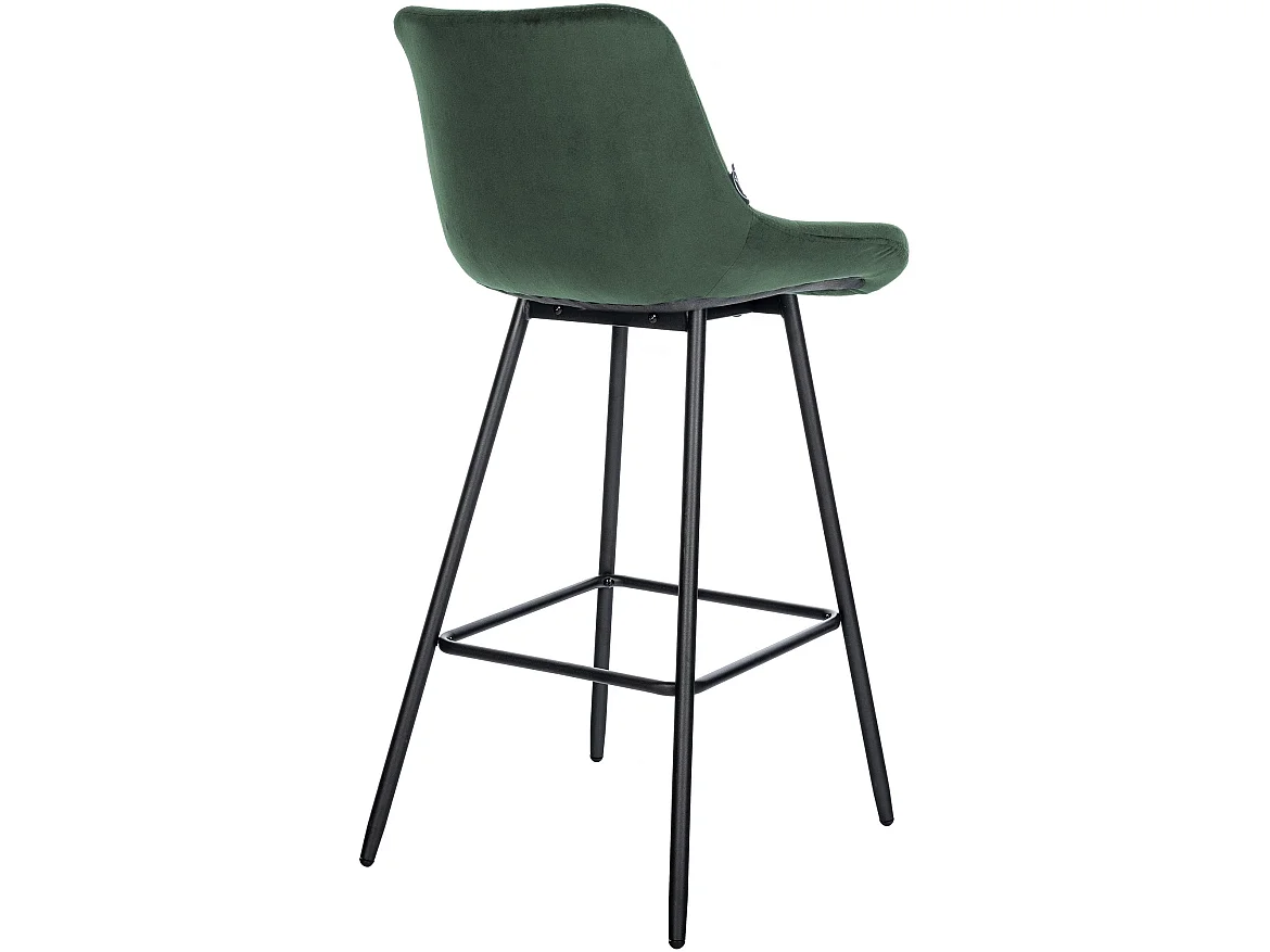 Tabouret de bar - Velours - Vert foncé - Weston