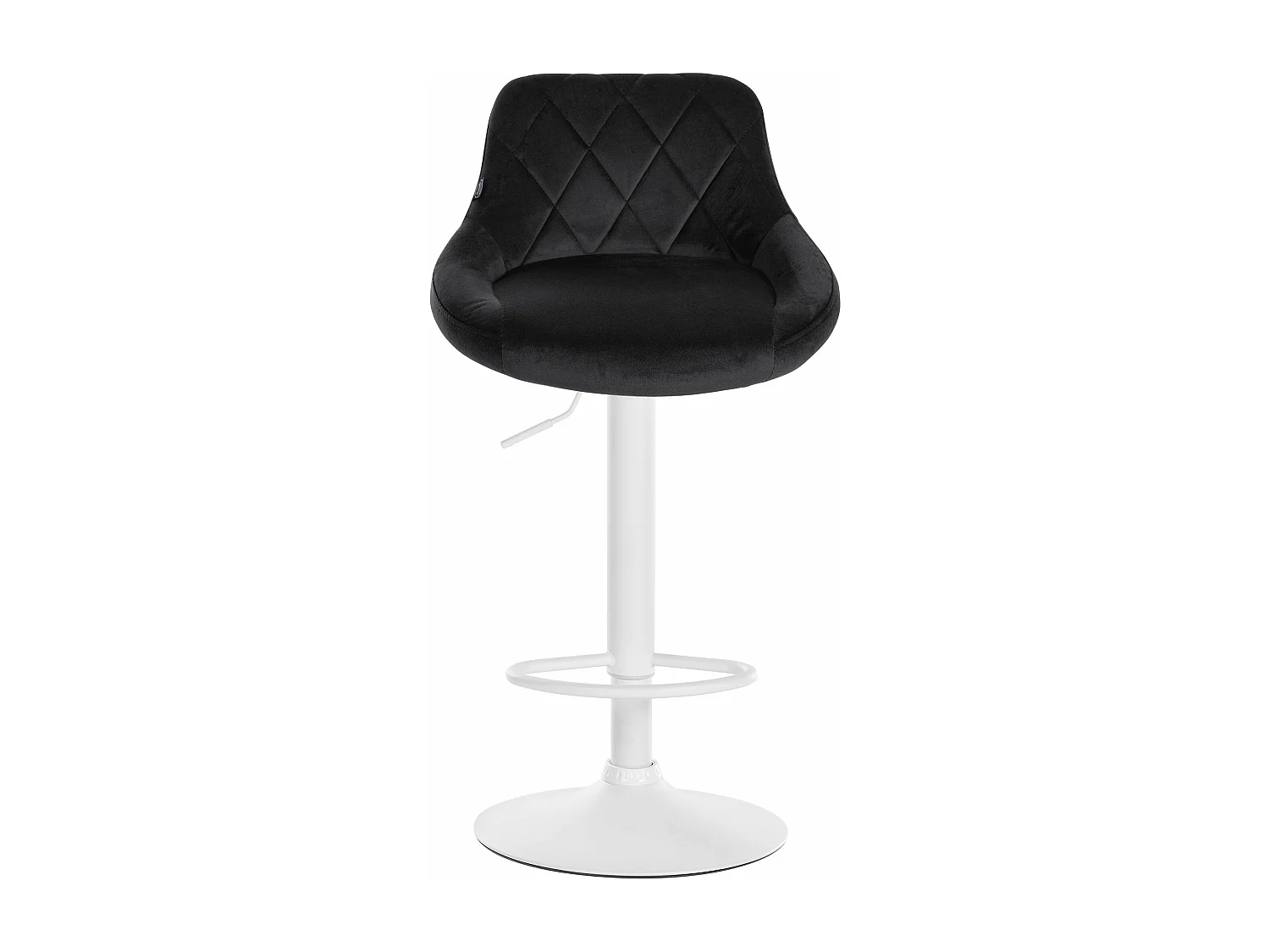 Tabouret de bar - Tissu & Blanc - Noir - Lazio