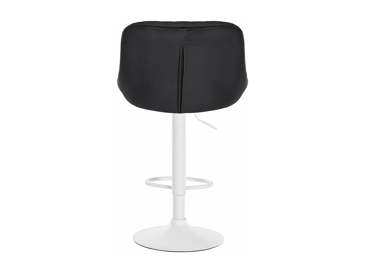 Tabouret de bar - Tissu & Blanc - Noir - Lazio