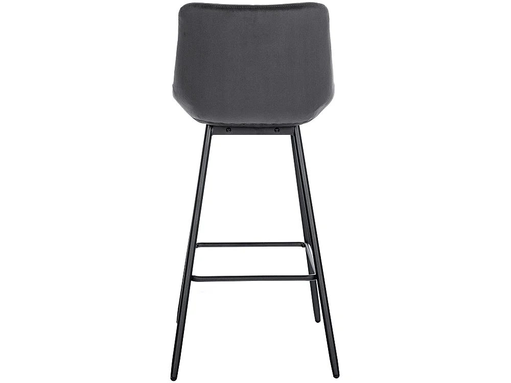 Tabouret de bar - Velours - Gris foncé - Weston