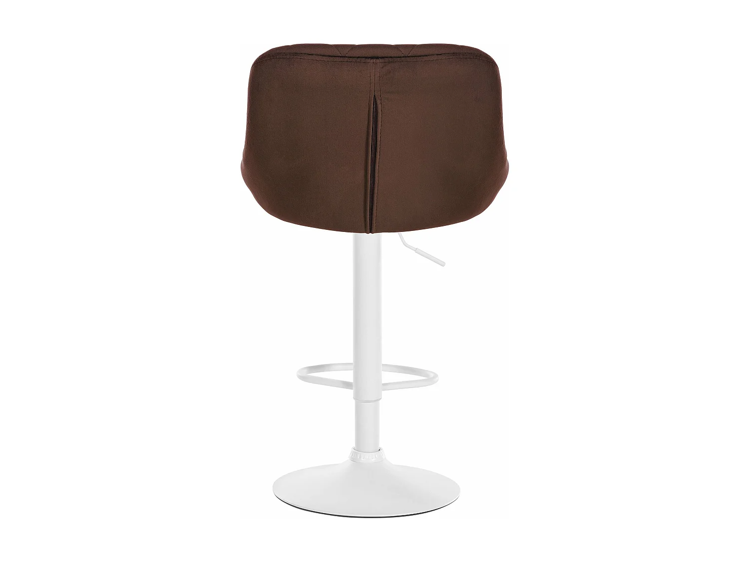 Tabouret de bar - Tissu & Blanc - Marron - Lazio