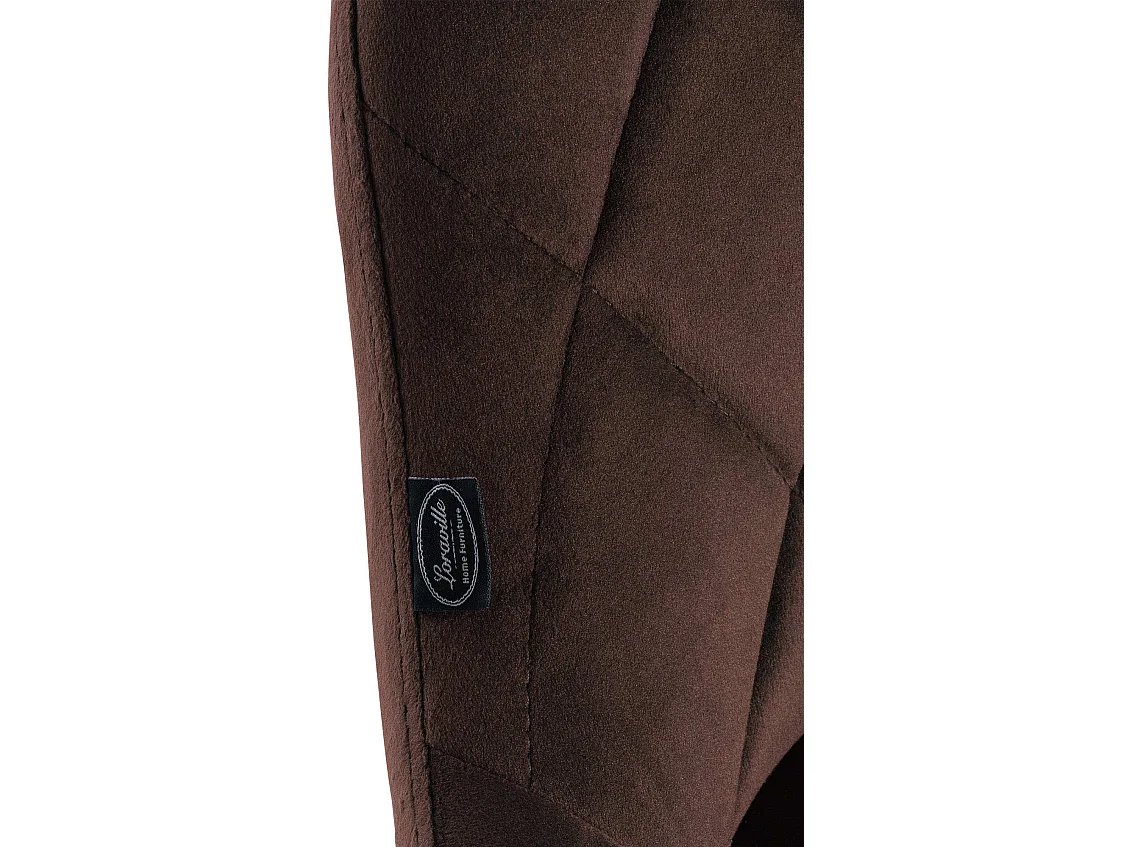 Tabouret de bar - Tissu & Blanc - Marron - Lazio