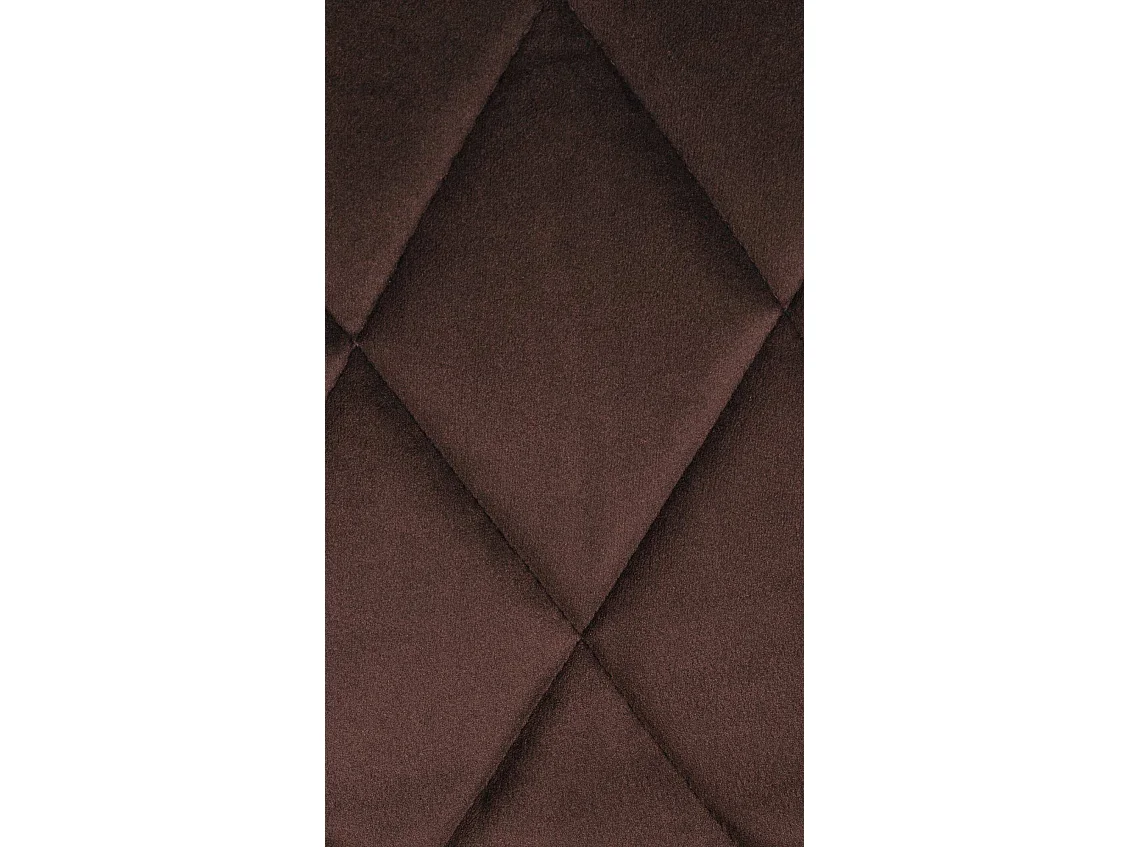 Tabouret de bar - Tissu & Blanc - Marron - Lazio