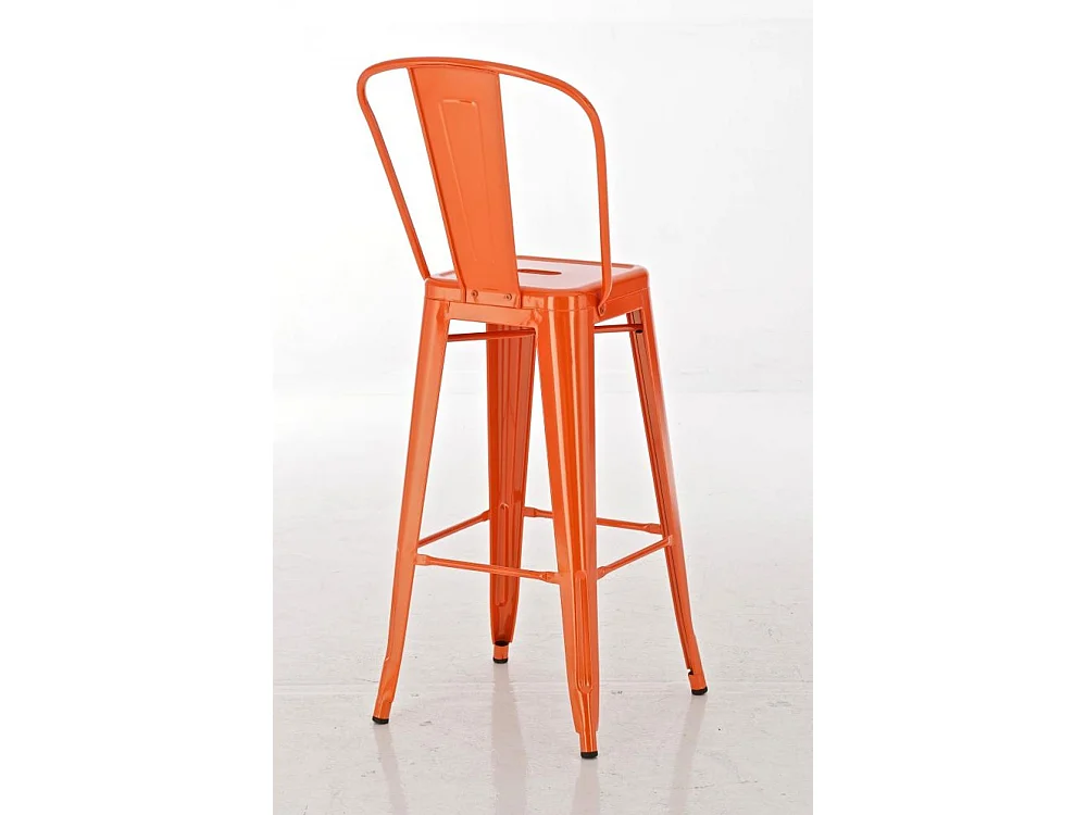 Tabouret de bar - Métal & Métal - Orange - Aiden