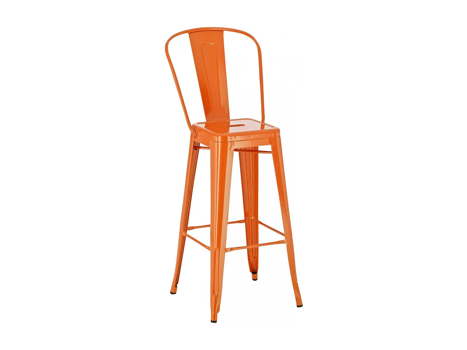 Tabouret de bar - Métal & Métal - Orange - Aiden