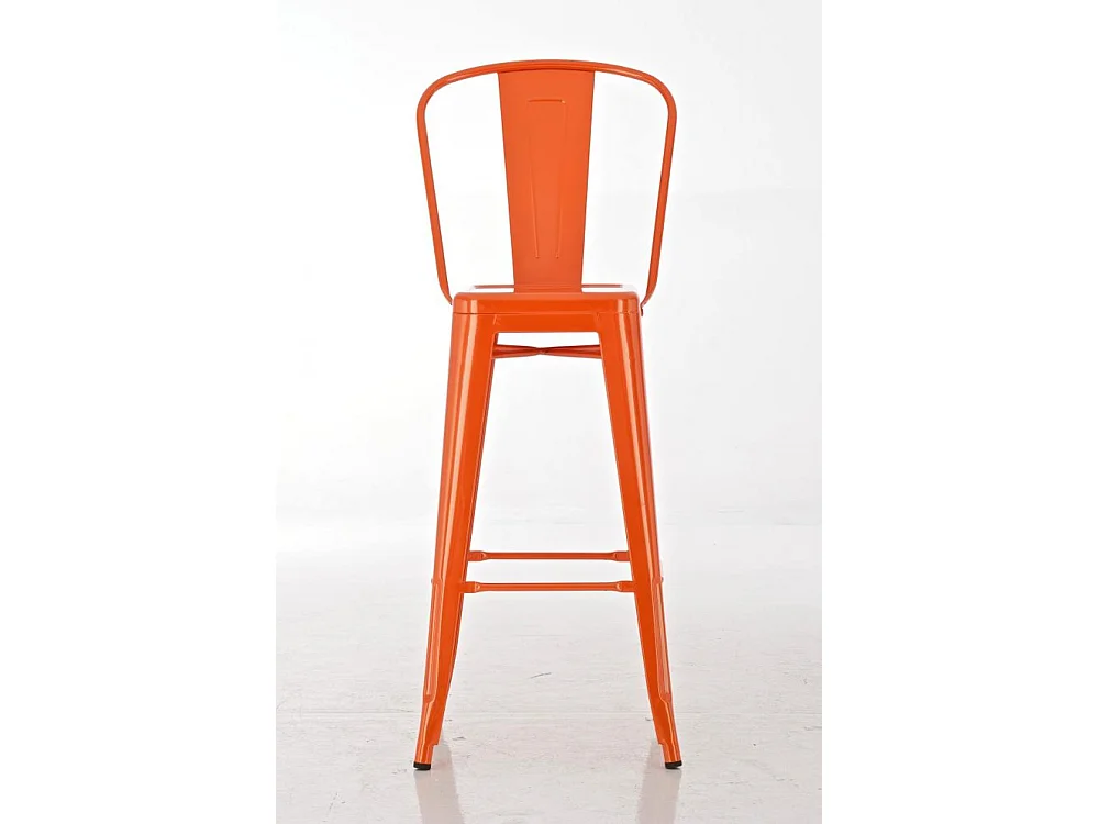 Tabouret de bar - Métal & Métal - Orange - Aiden