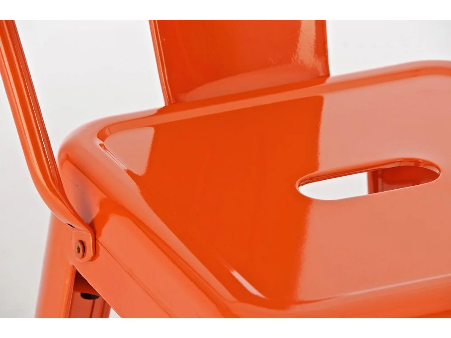 Tabouret de bar - Métal & Métal - Orange - Aiden