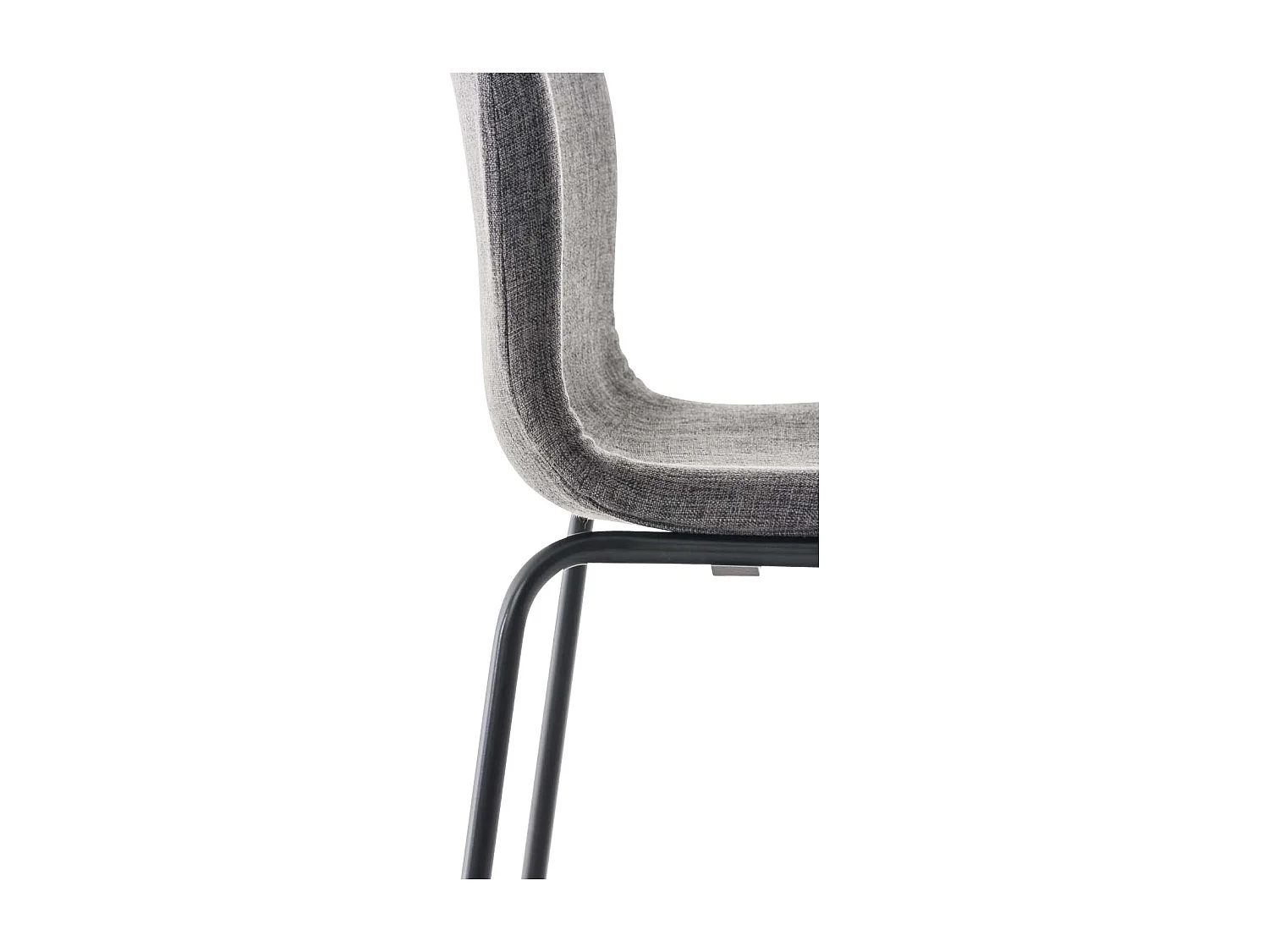 Lot de 2  Tabouret de bar - Tissu & Noir - Gris clair - Hover