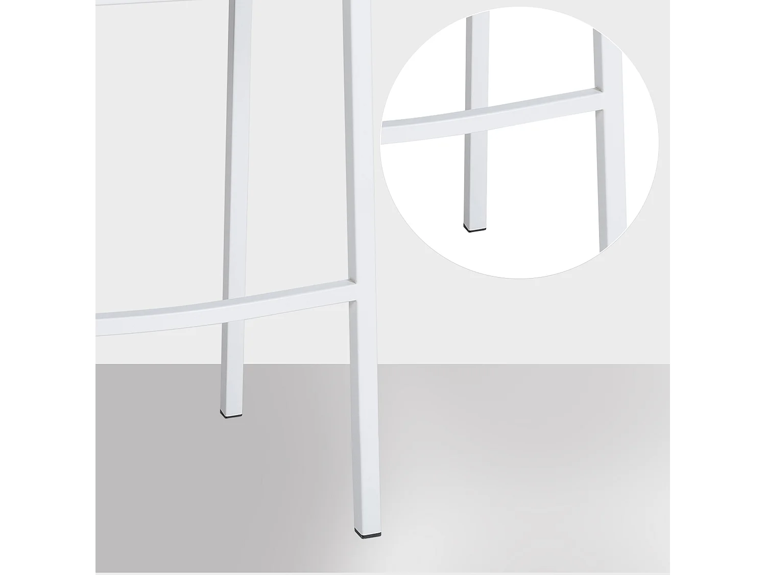 Tabouret de bar - Feutrine & Blanc - Gris - Damaso