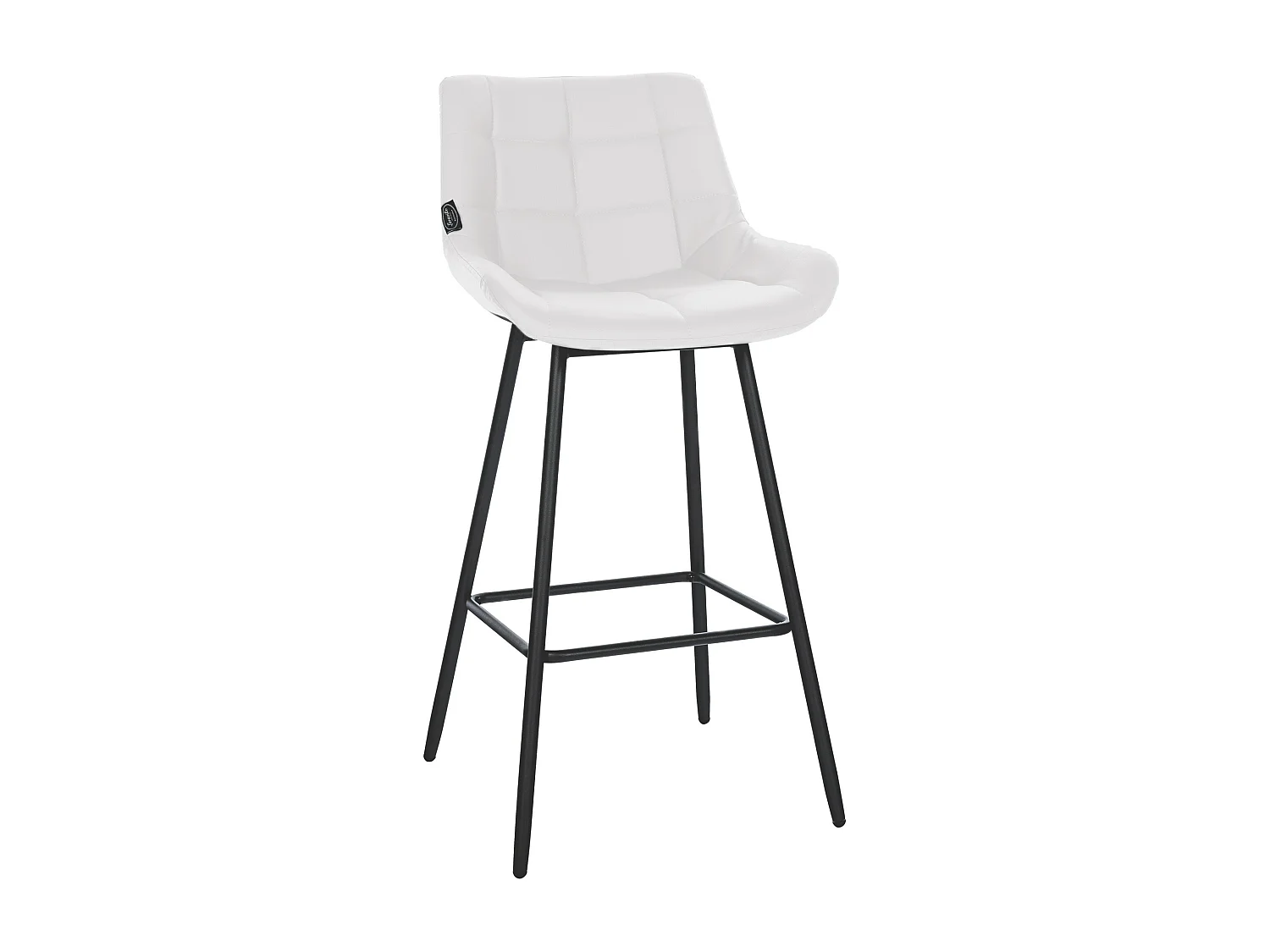 Tabouret de bar - Similicuir & Métal - Blanc - Weston