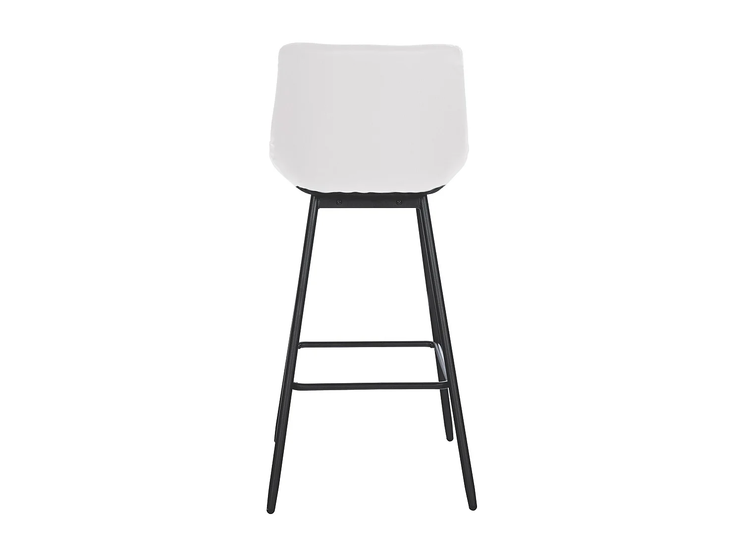Tabouret de bar - Similicuir & Métal - Blanc - Weston
