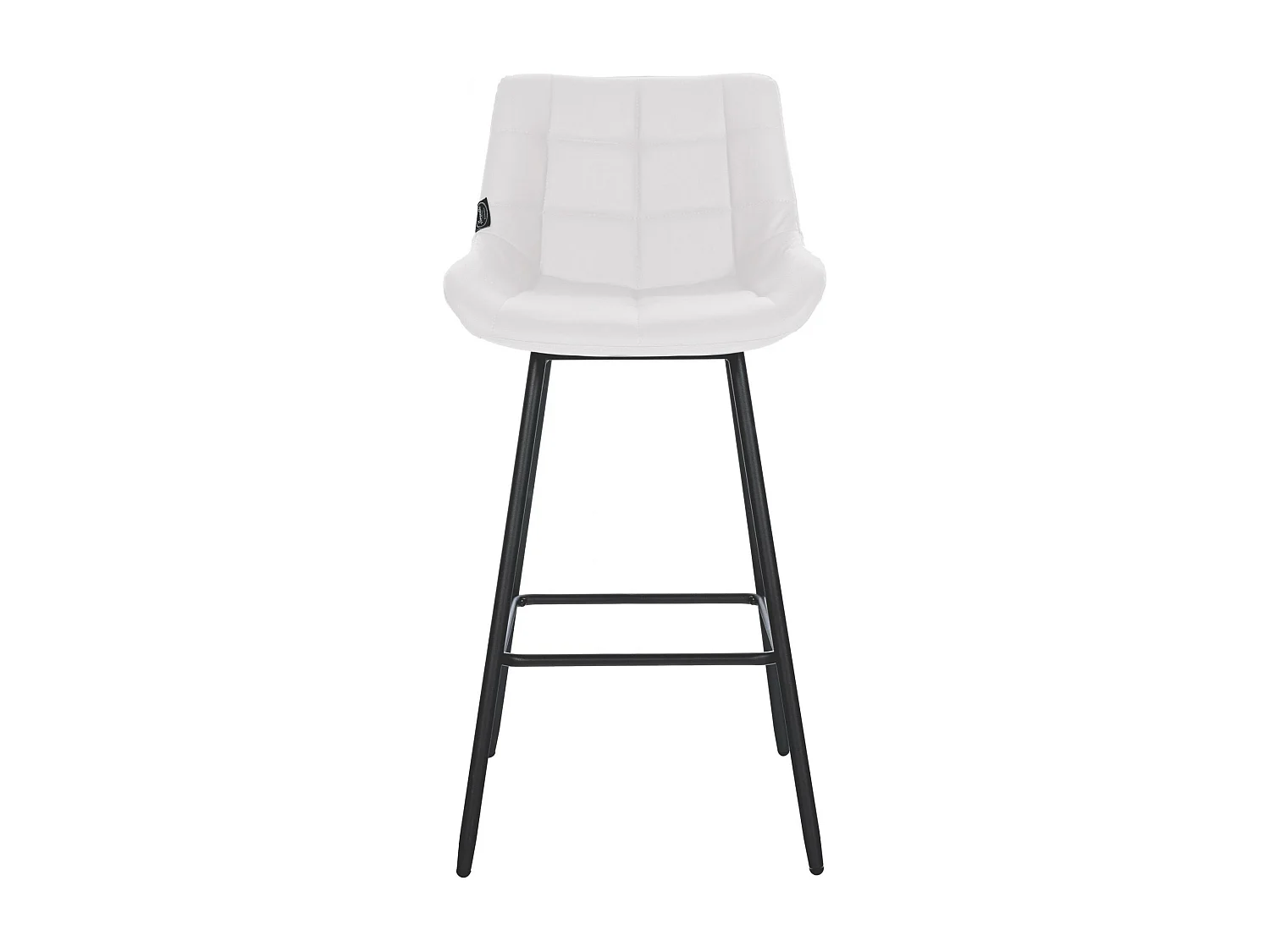 Tabouret de bar - Similicuir & Métal - Blanc - Weston