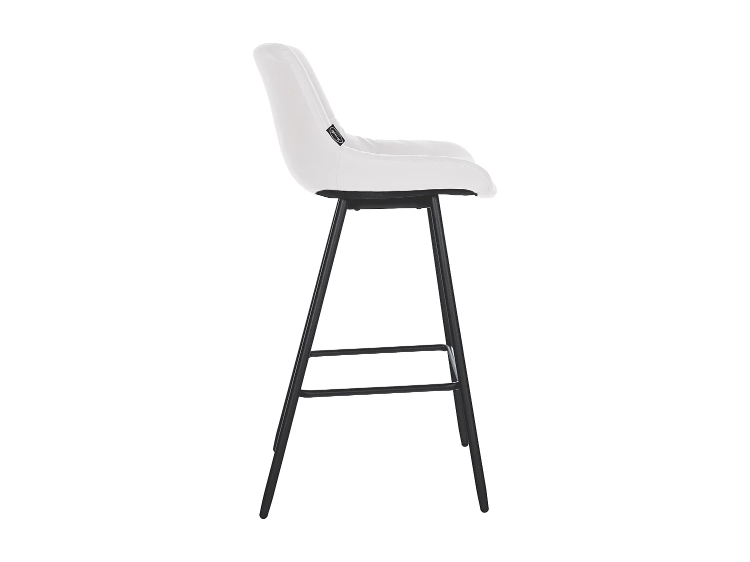 Tabouret de bar - Similicuir & Métal - Blanc - Weston