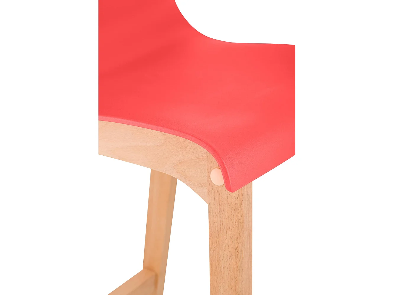 Barhocker - Holz - rot - Hover