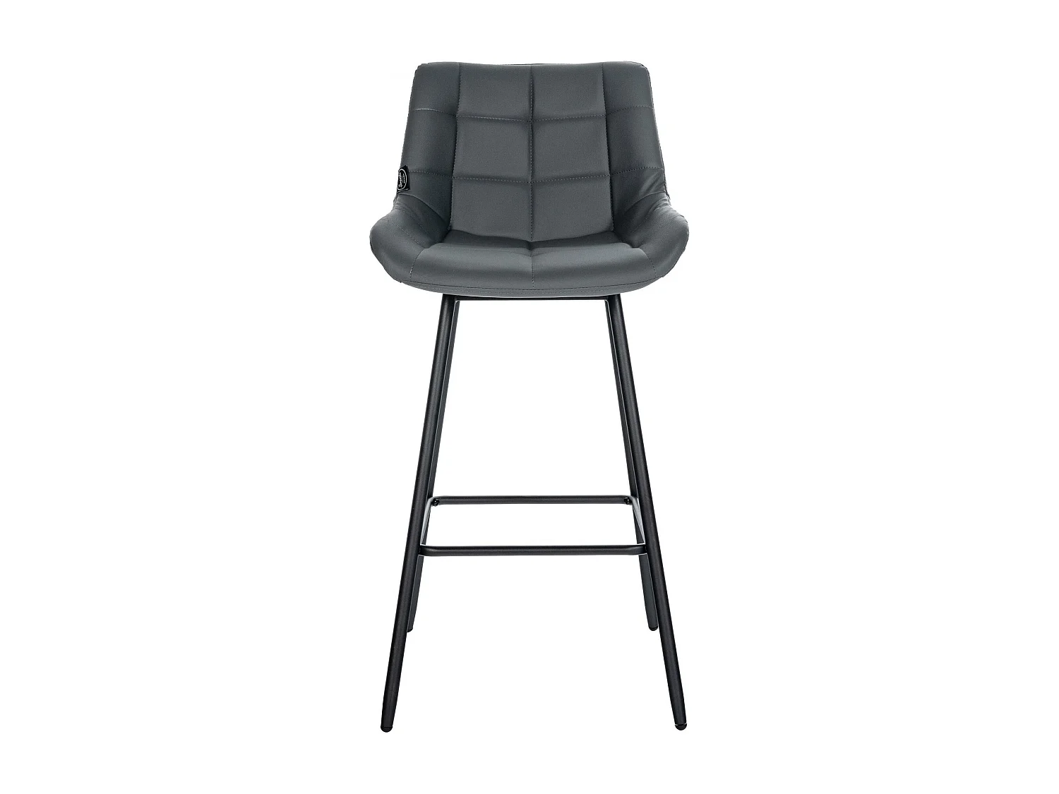 Tabouret de bar - Similicuir - Gris - Weston
