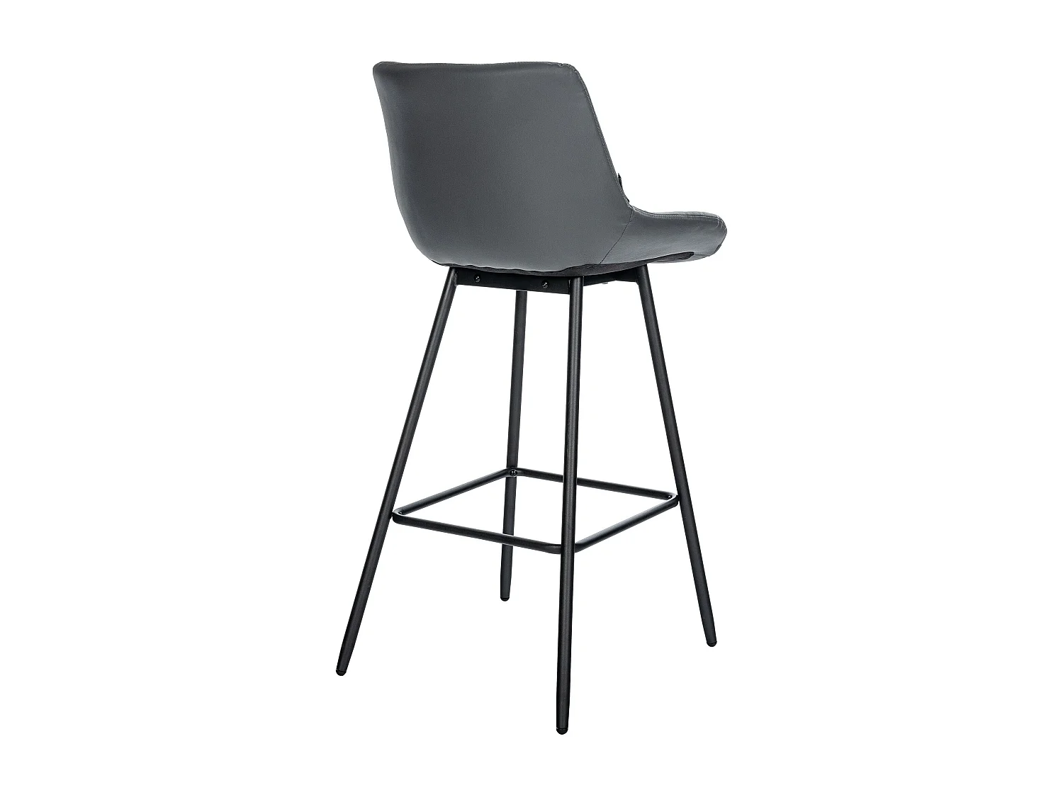 Tabouret de bar - Similicuir - Gris - Weston