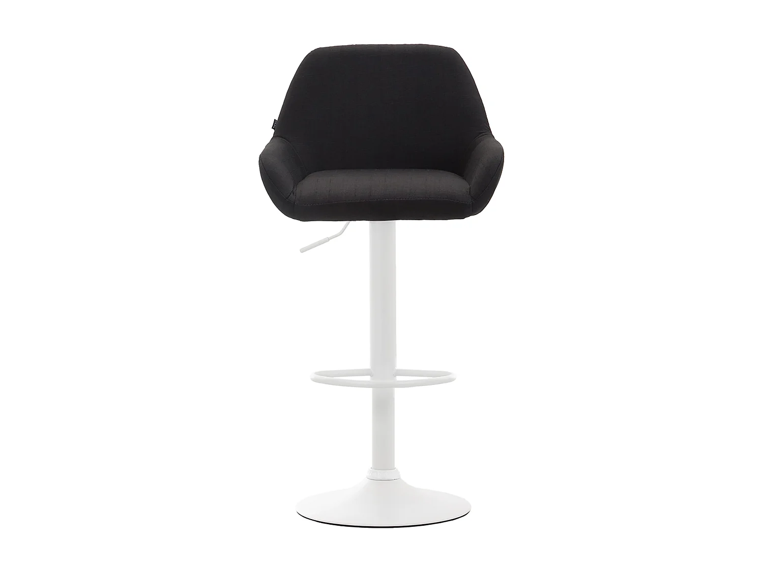 Tabouret de bar - Tissu & Blanc - Noir - Braga