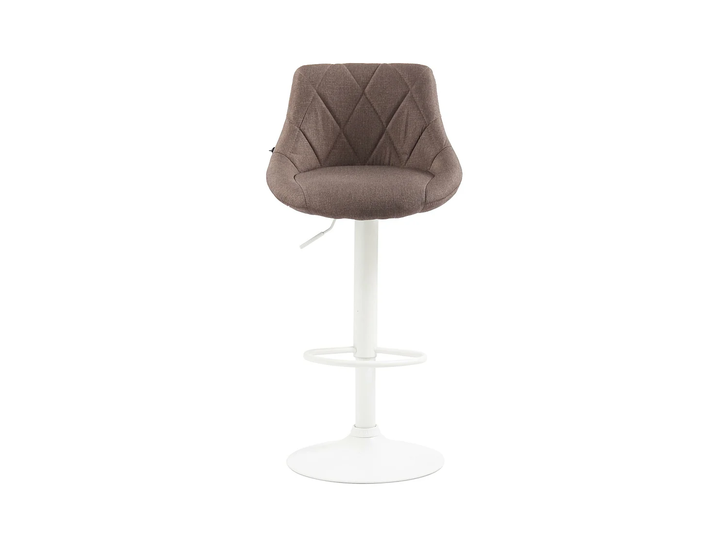 Tabouret de bar - Tissu & Blanc - Taupe - Lazio