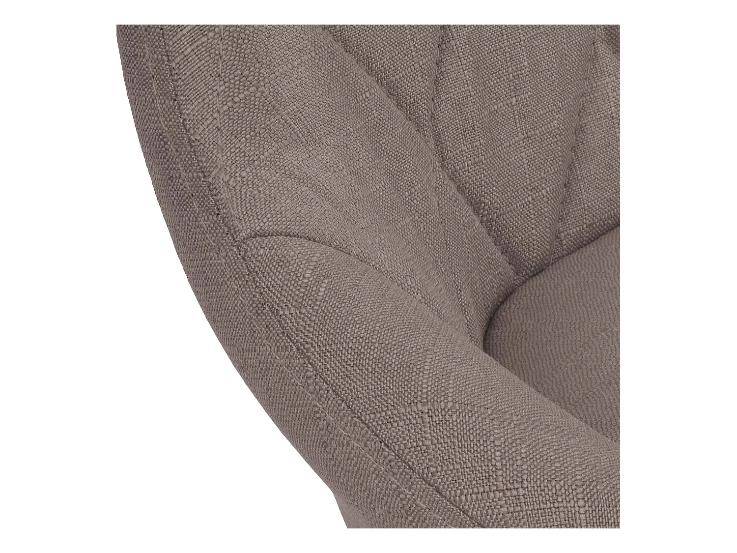 Tabouret de bar - Tissu & Blanc - Taupe - Lazio