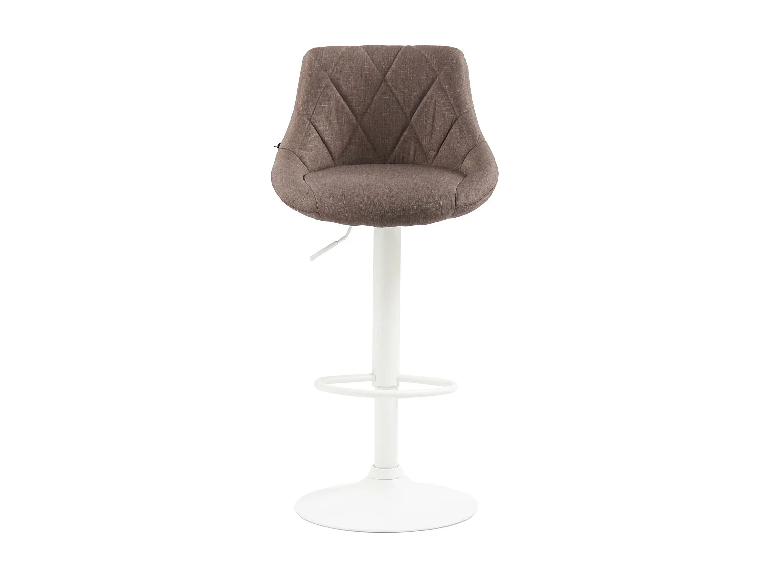Tabouret de bar - Tissu & Blanc - Taupe - Lazio
