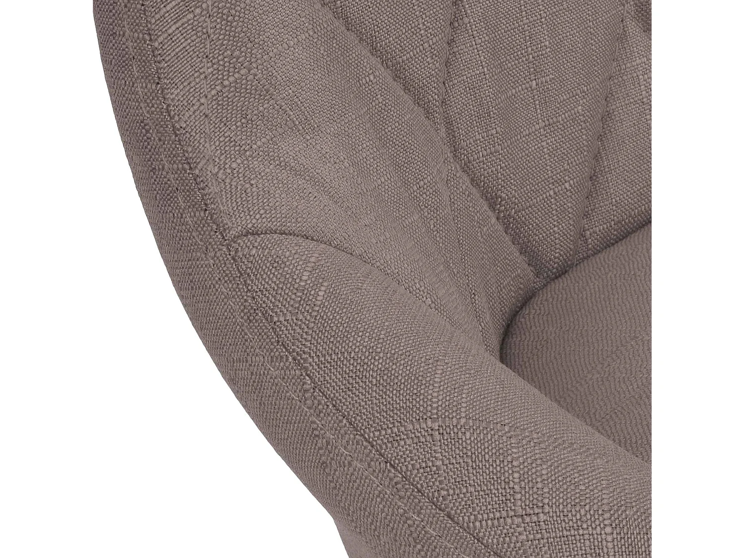 Tabouret de bar - Tissu & Blanc - Taupe - Lazio