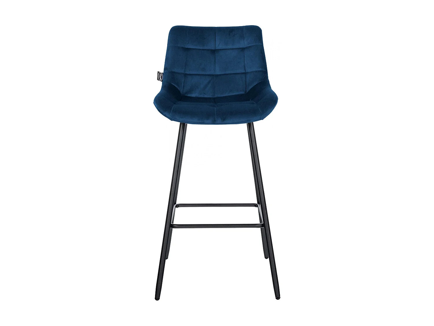 Tabouret de bar - Velours & Métal - Bleu - Weston