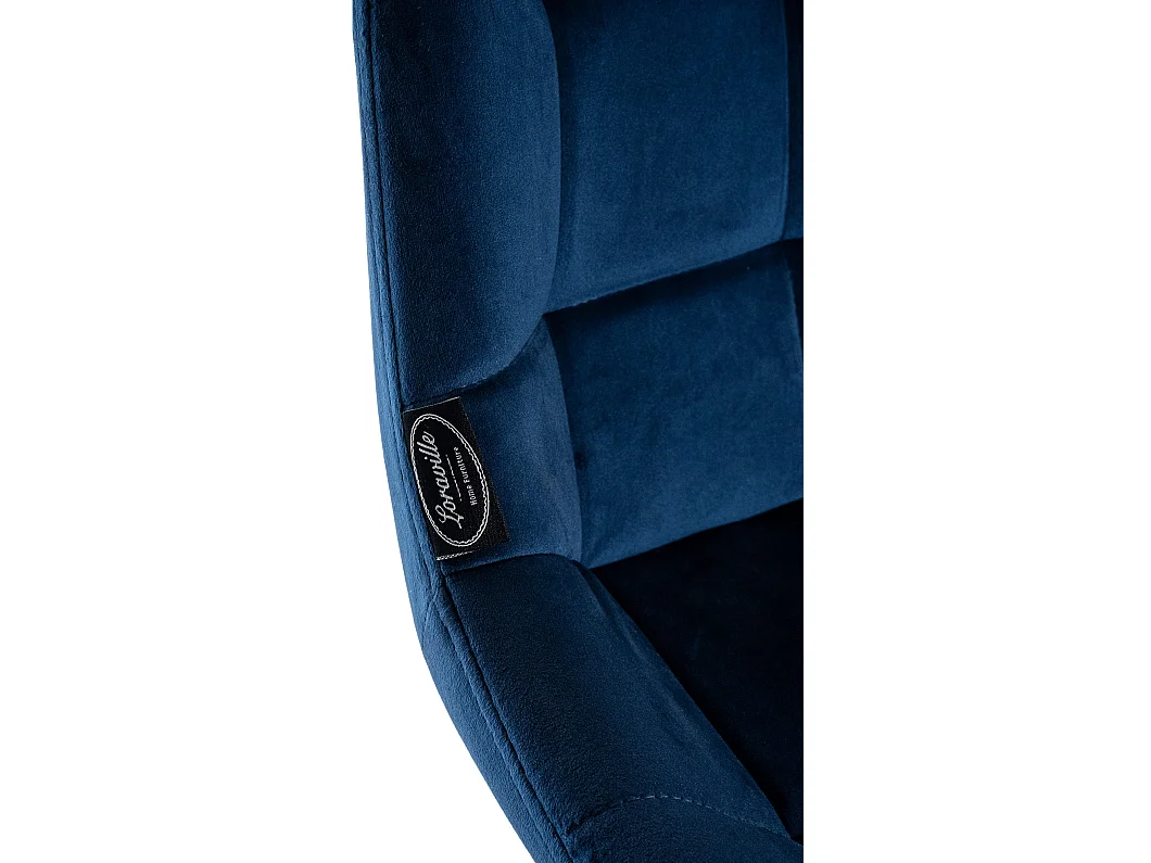 Tabouret de bar - Velours & Métal - Bleu - Weston