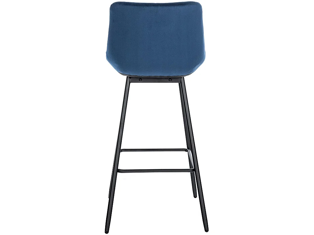 Tabouret de bar - Velours - Bleu - Weston