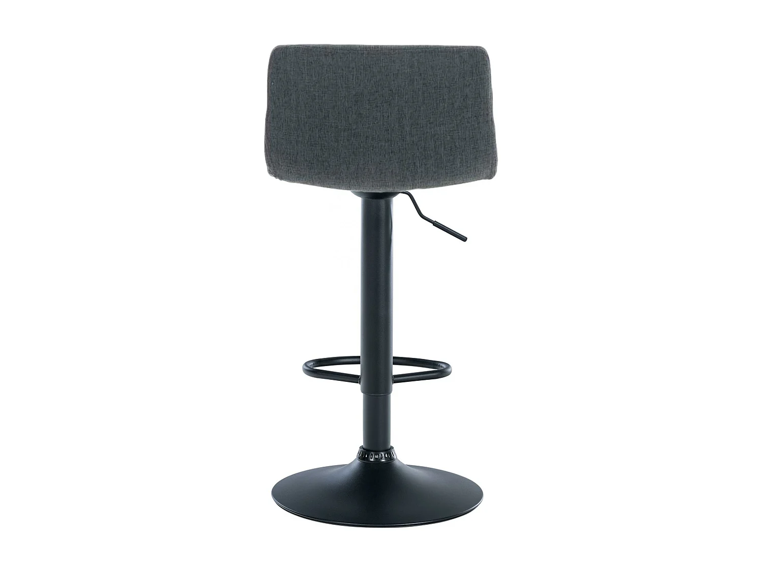 Tabouret de bar - Tissu & Métal noir mat - Gris foncé - Hover