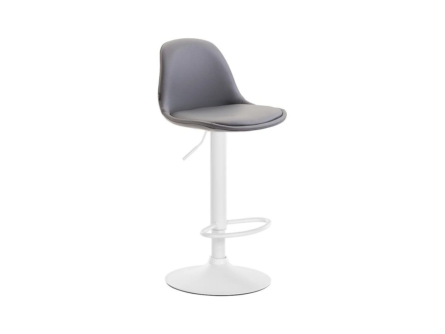 Tabouret de bar - Similicuir & Métal - Gris - Kiel