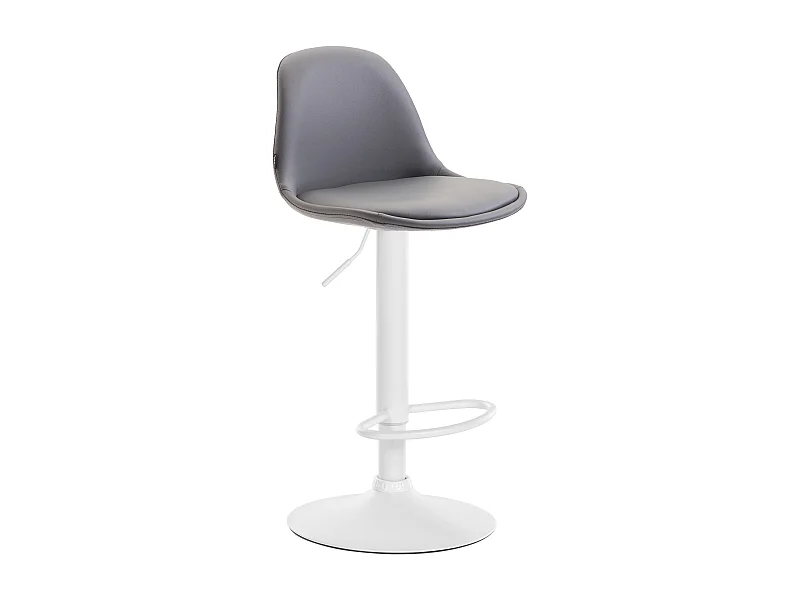 Tabouret de bar - Similicuir & Métal - Gris - Kiel