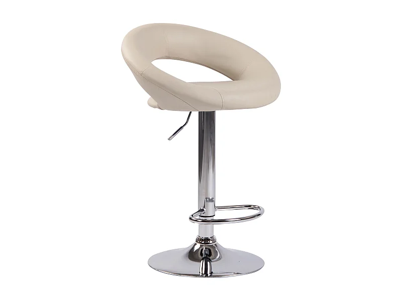 Barhocker - Kunstleder & Metall - creme - Olinda