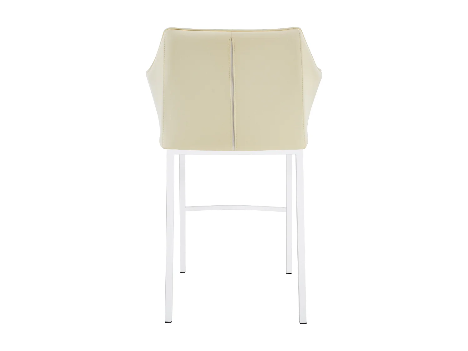 Tabouret de bar - Similicuir & Blanc - Crème - Damaso