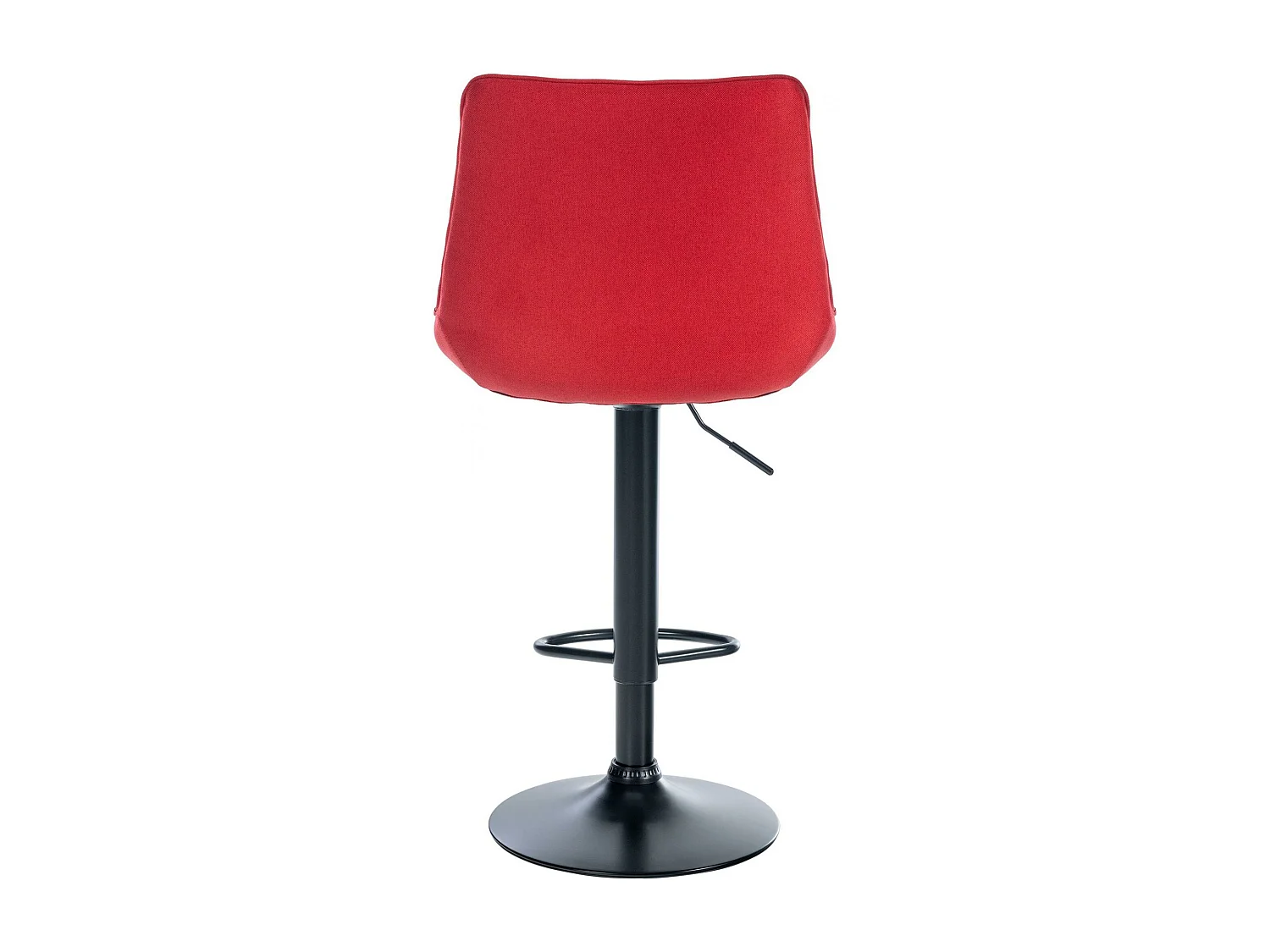 Tabouret de bar - Tissu & Noir - Rouge - Toni