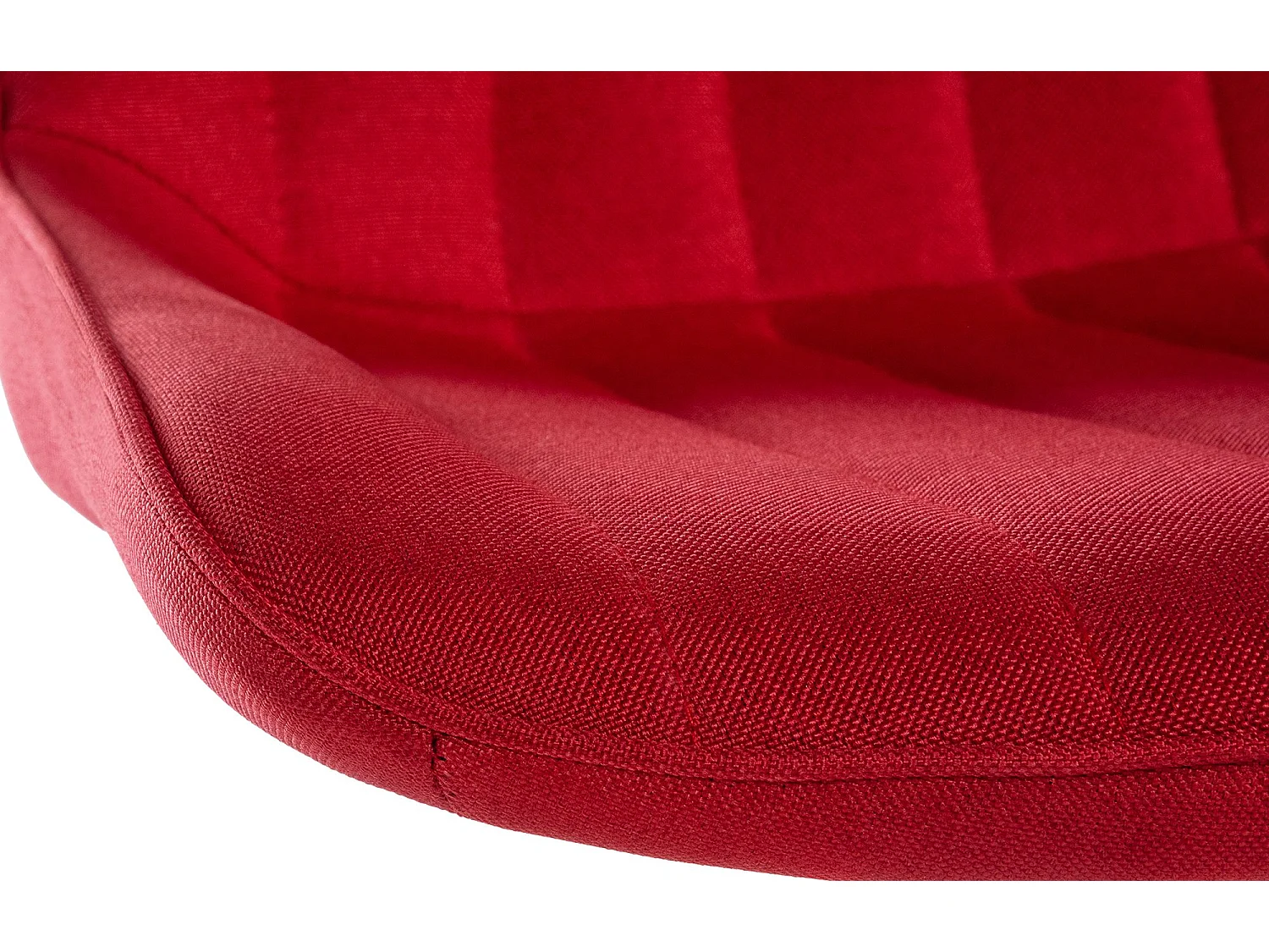 Tabouret de bar - Tissu & Noir - Rouge - Toni