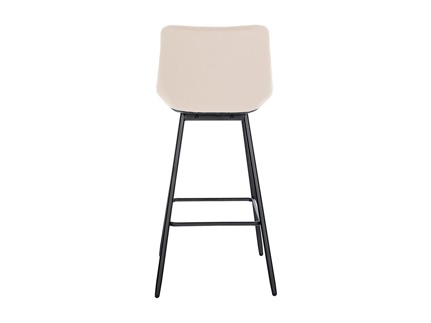 Tabouret de bar - Velours & Métal - Crème - Weston