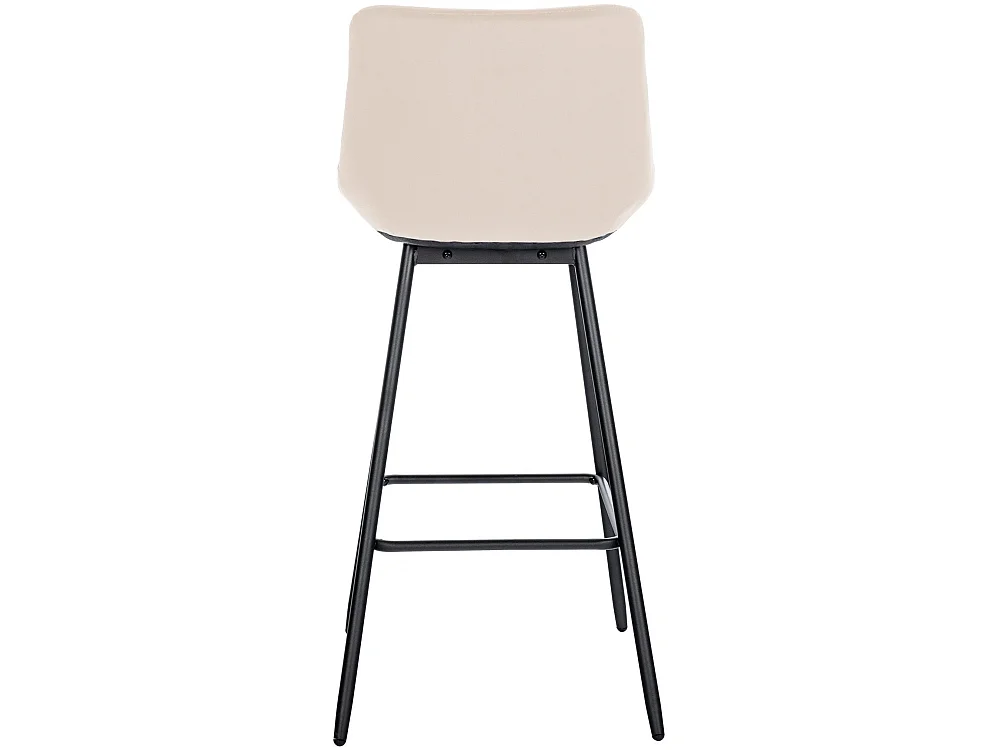 Tabouret de bar - Velours - Crème - Weston