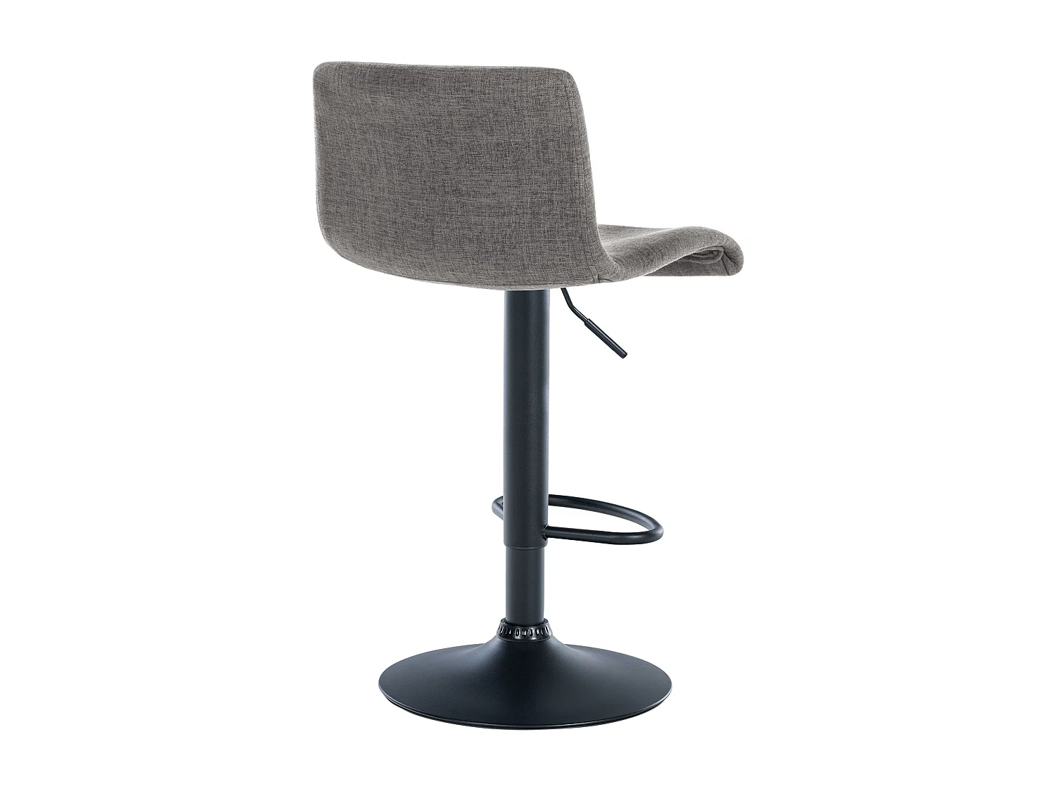 Lot de 2  Tabouret de bar - Tissu & Métal - Gris clair - Branford
