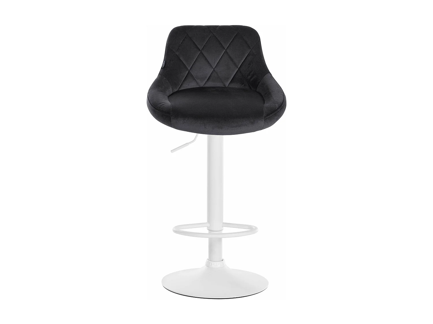 Tabouret de bar - Tissu & Blanc - Gris foncé - Lazio