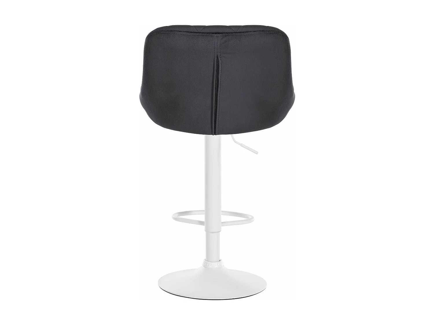 Tabouret de bar - Tissu & Blanc - Gris foncé - Lazio