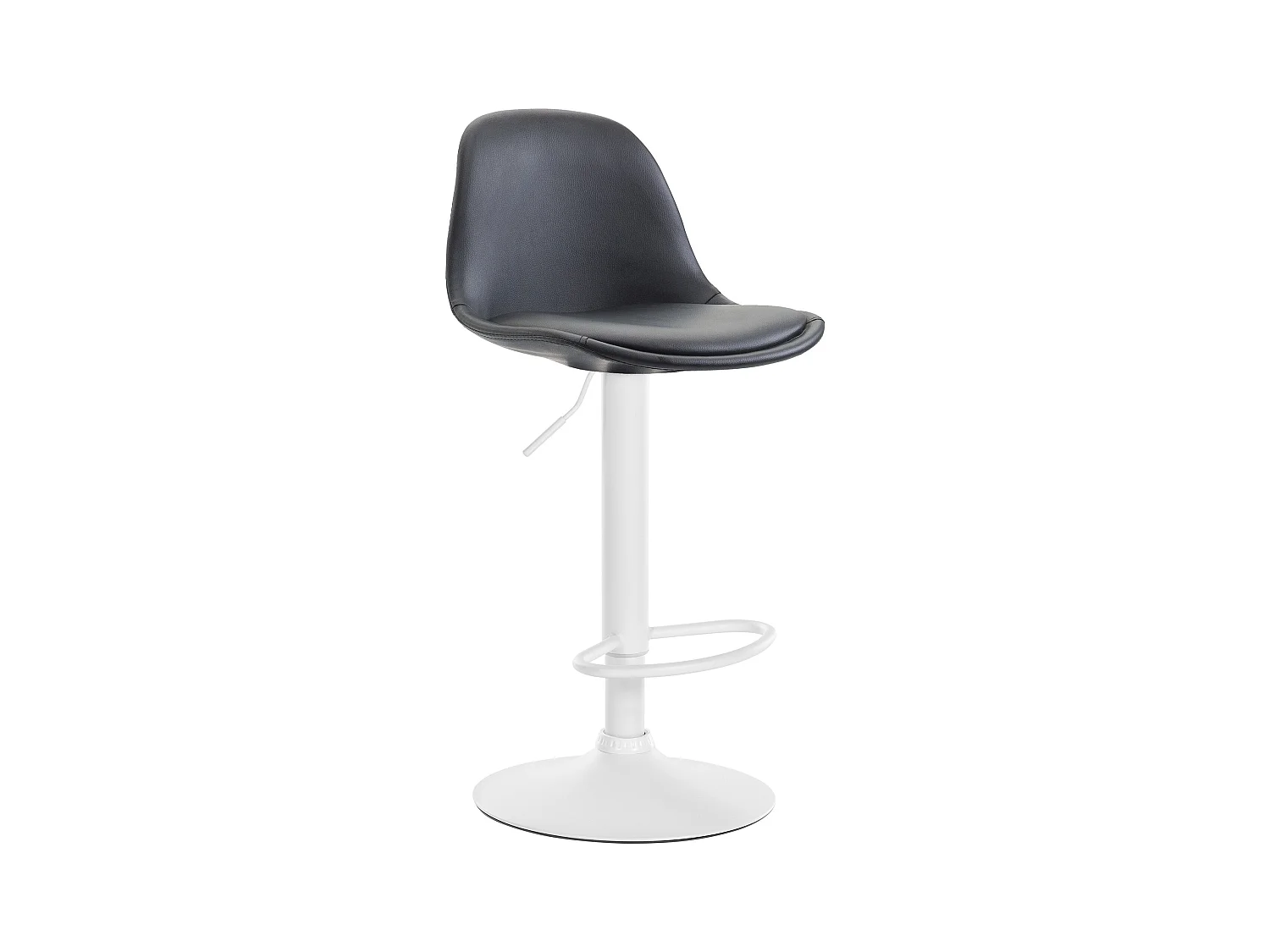 Tabouret de bar - Similicuir & Métal - Noir - Kiel