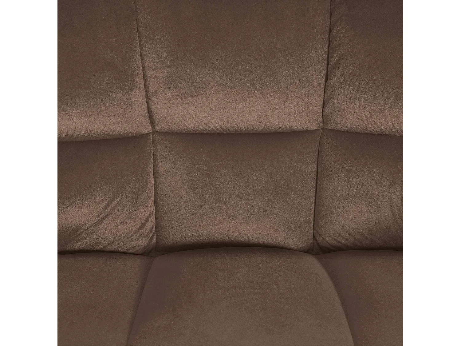 Tabouret de bar - Velours & Acier inoxydable - Marron - Damaso