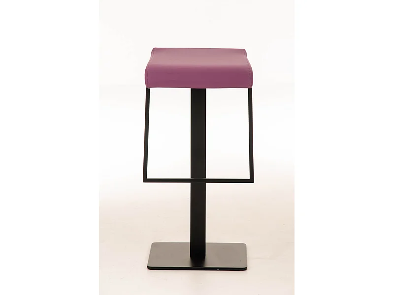 Tabouret de bar - Similicuir & Métal noir mat - Violet - Lameng B78