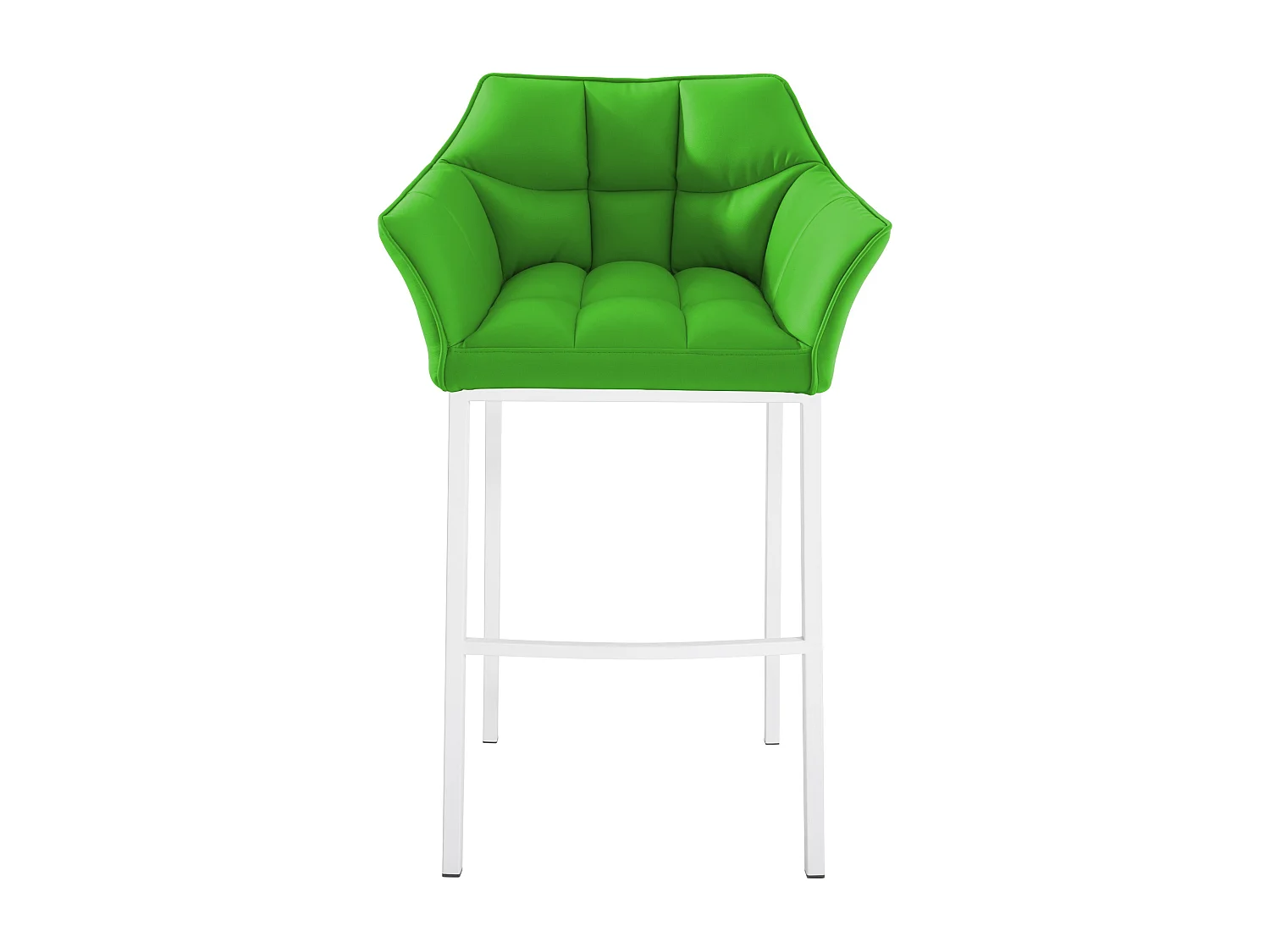 Tabouret de bar - Similicuir & Blanc - Vert - Damaso
